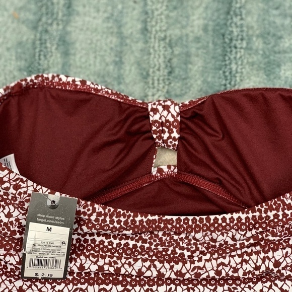 MED Strapless marron bikini Top Mossimo Swimwear - Picture 7 of 8